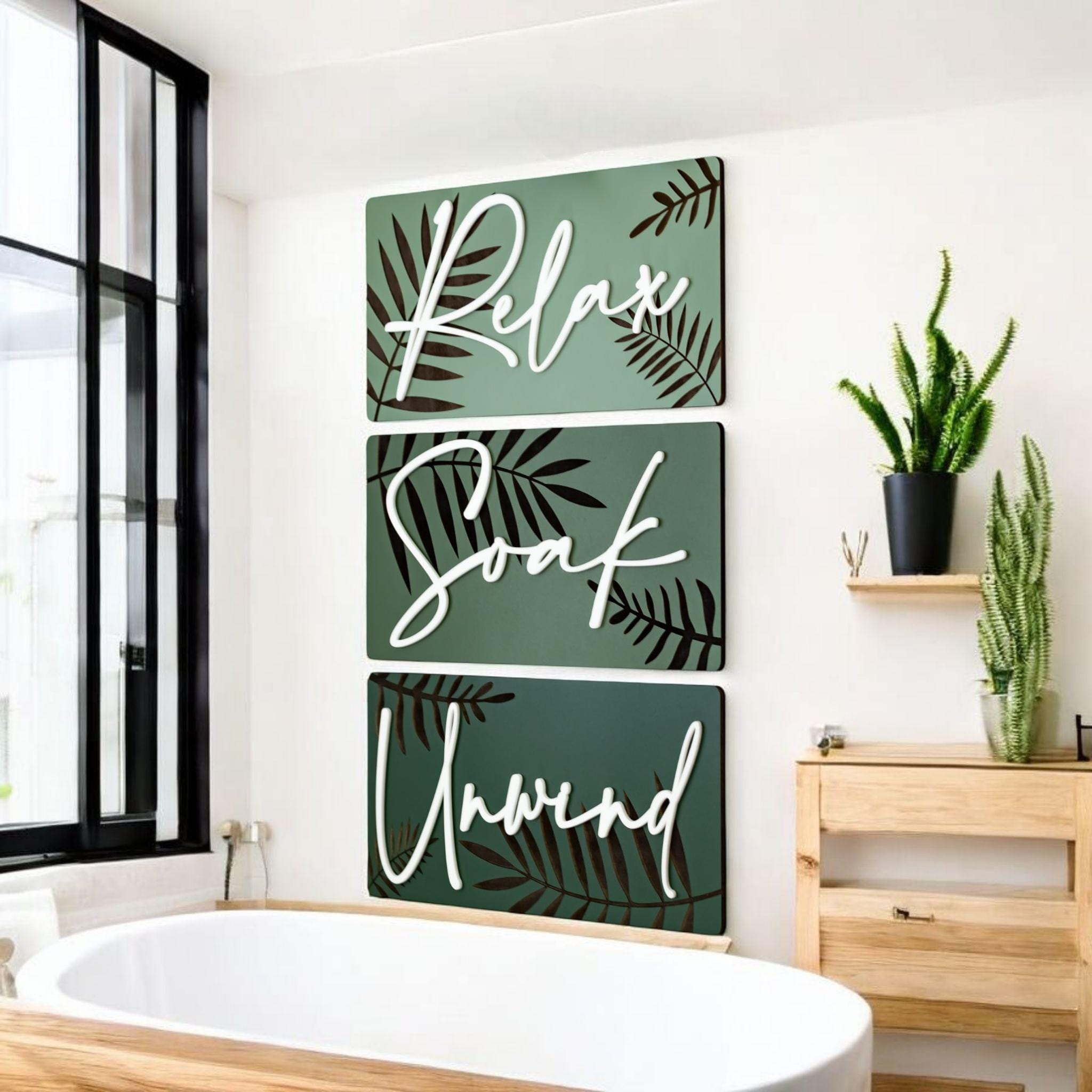 Botanical Textured Spa Wall Art