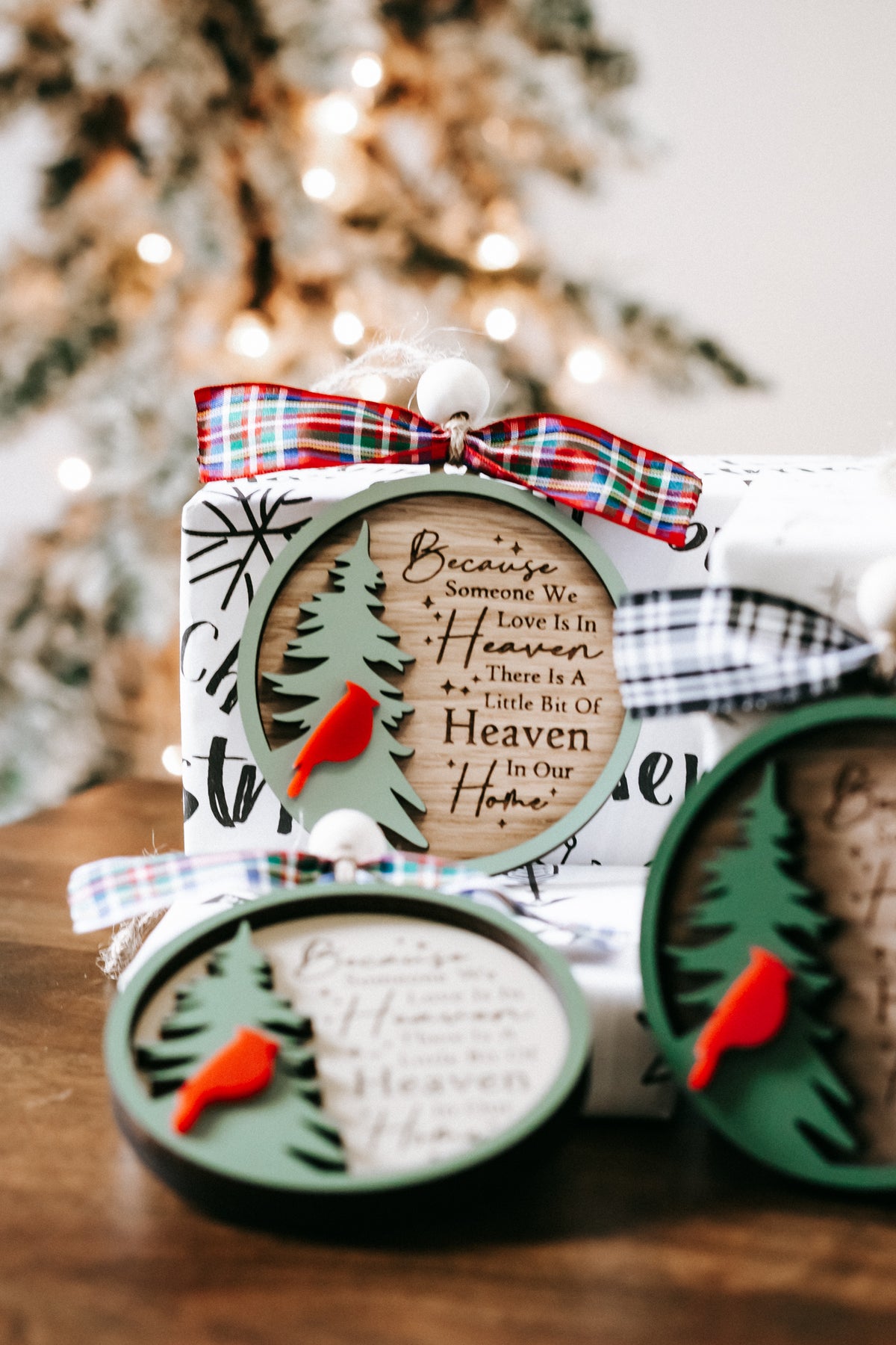 Because Someone We Love Is in Heaven Cardinal Memorial Ornament