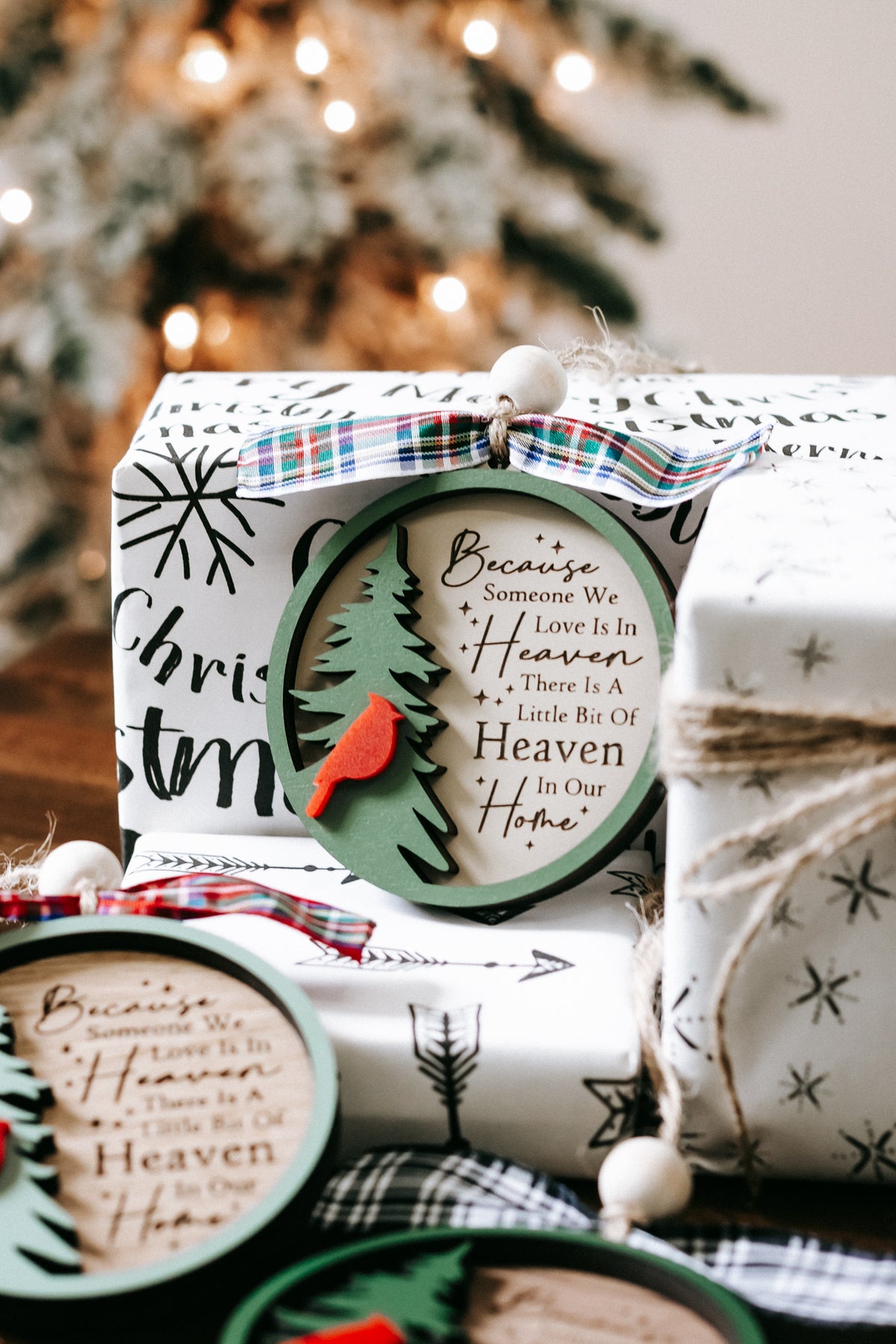 Because Someone We Love Is in Heaven Cardinal Memorial Ornament