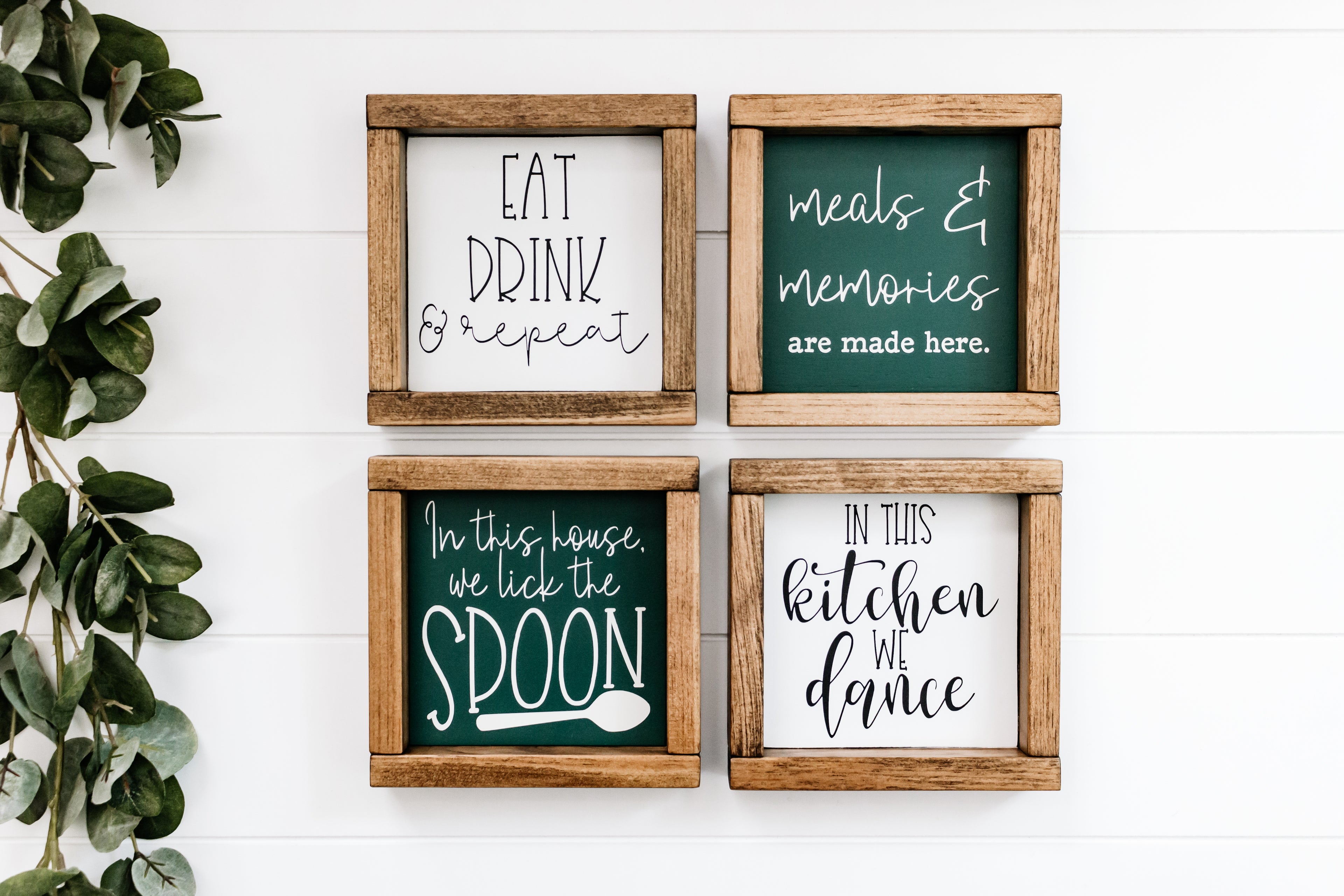 3D Lettered Modern Farmhouse Framed Kitchen Signs