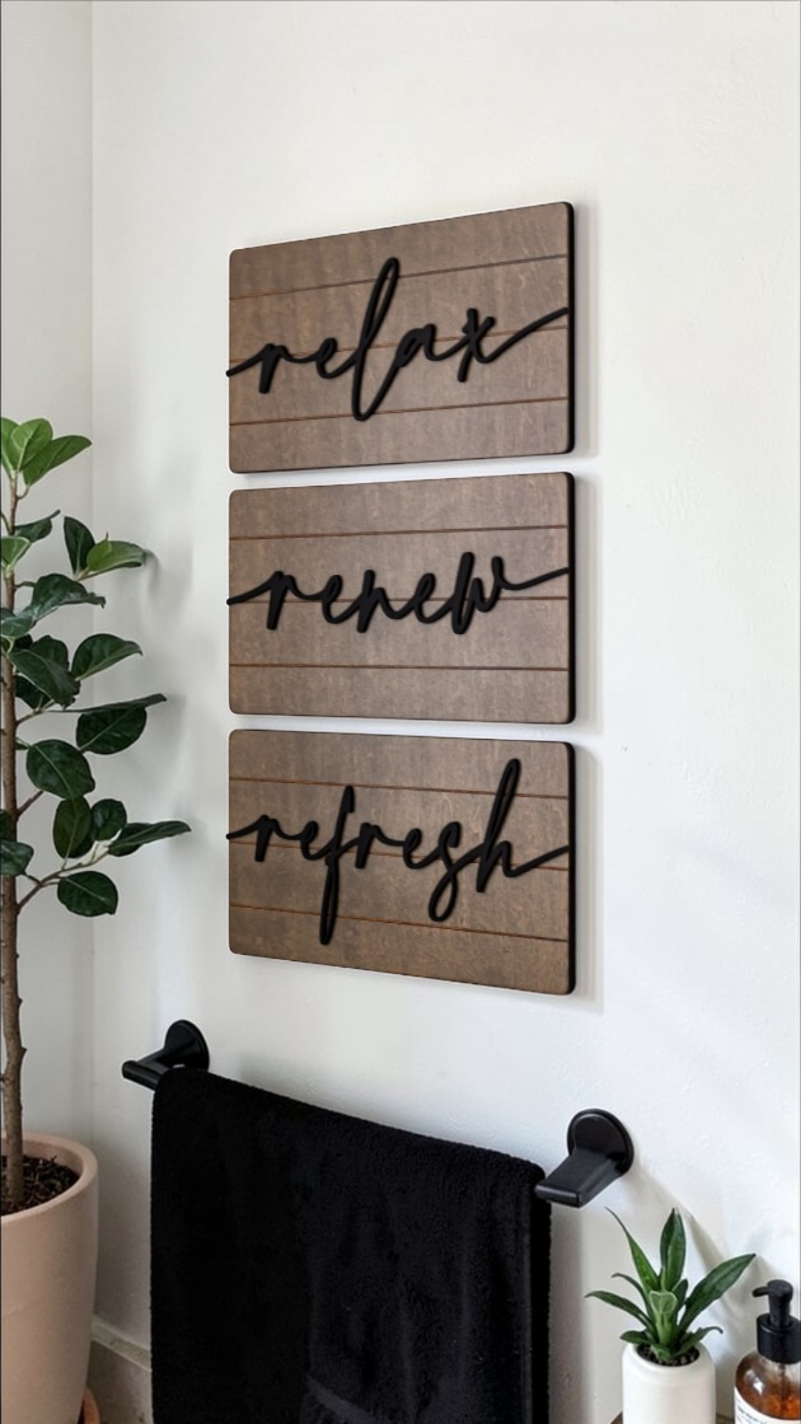 Luxury Relax Renew Refresh Shiplap Wall Set