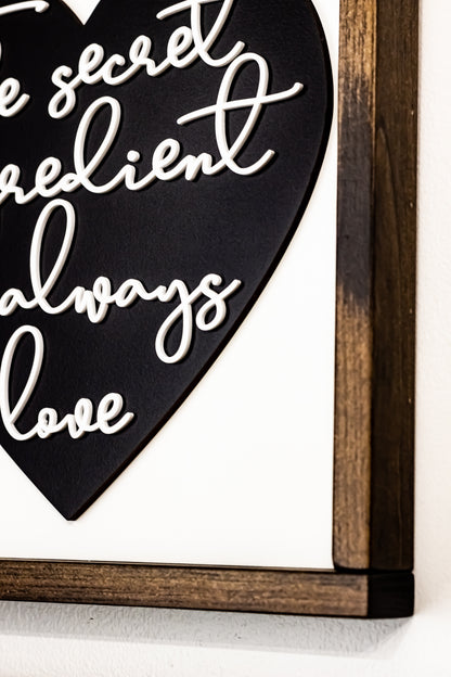 3D Lettered Modern Farmhouse Framed Kitchen Signs