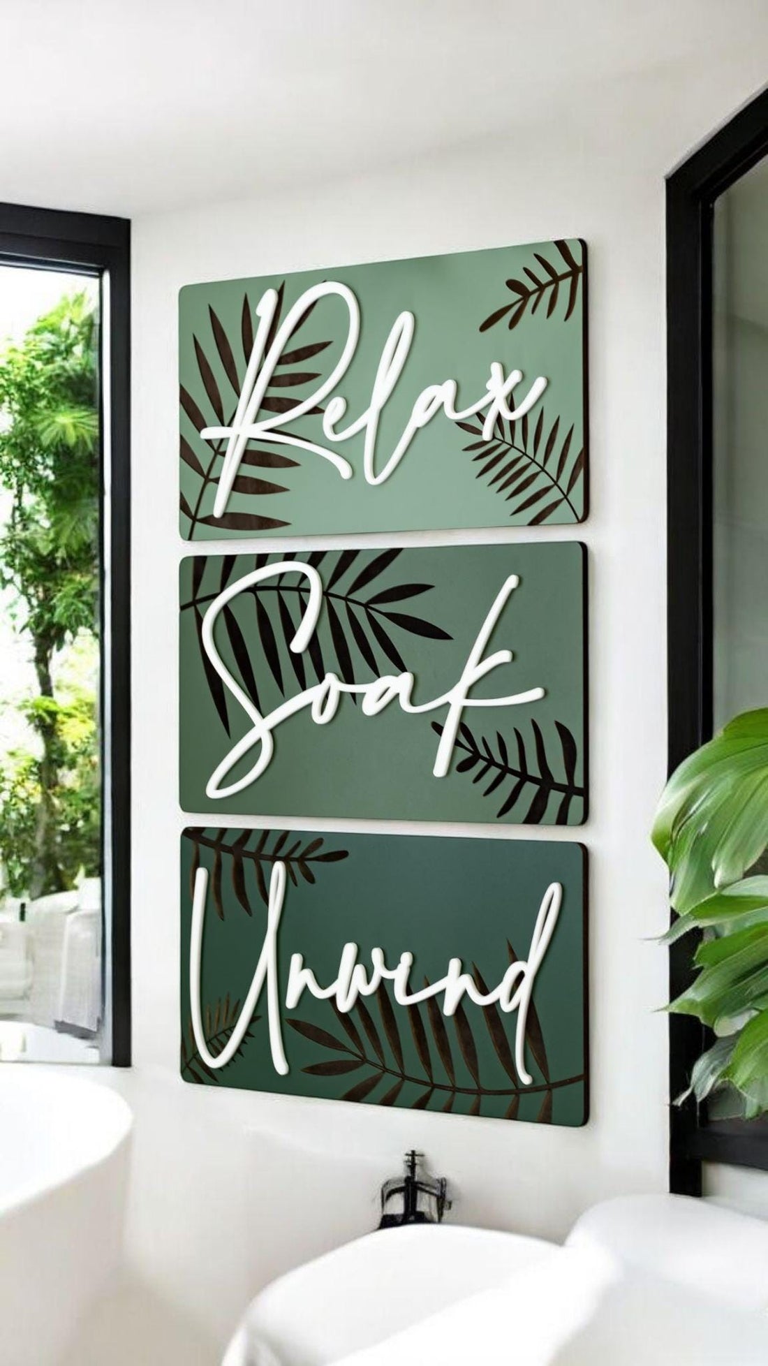 Botanical Textured Spa Wall Art