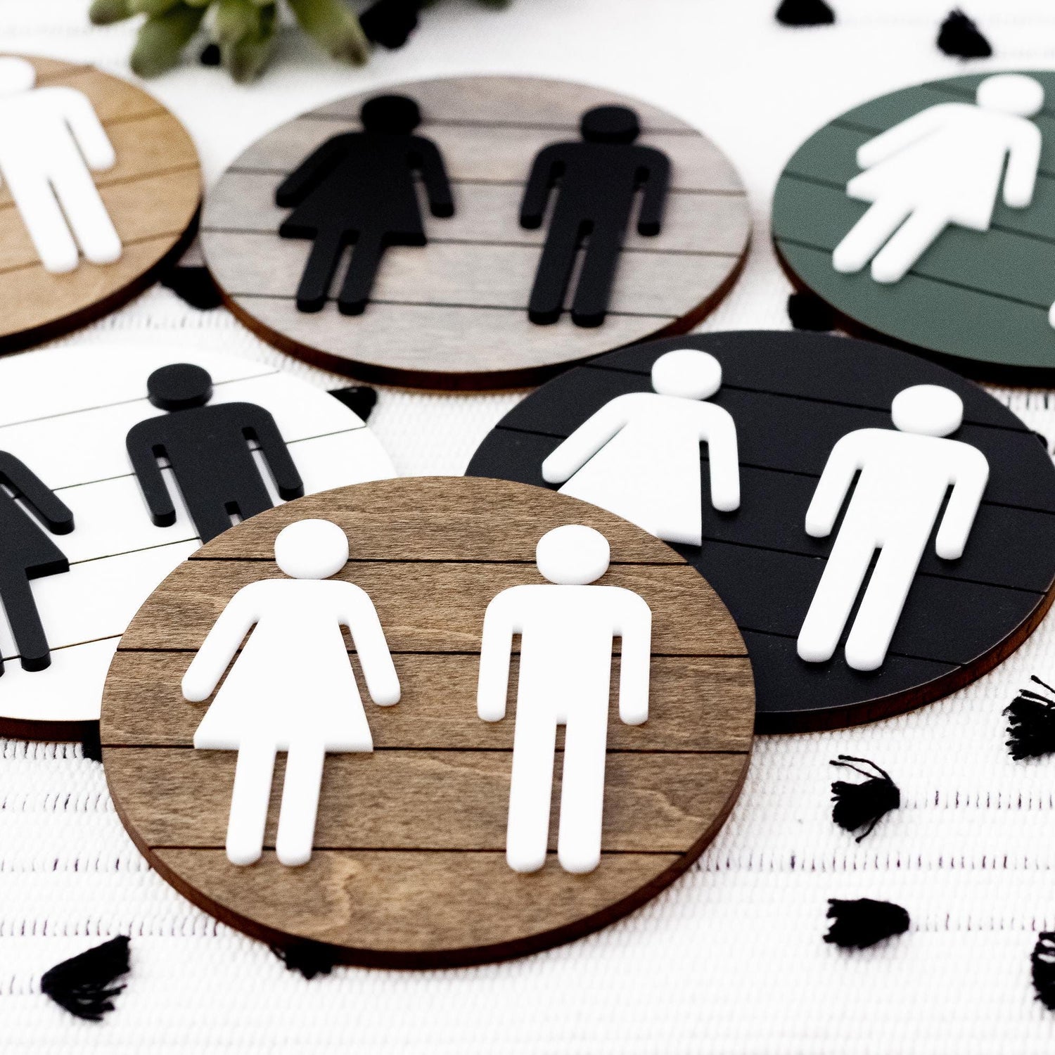 3D Restroom Shiplap Sign
