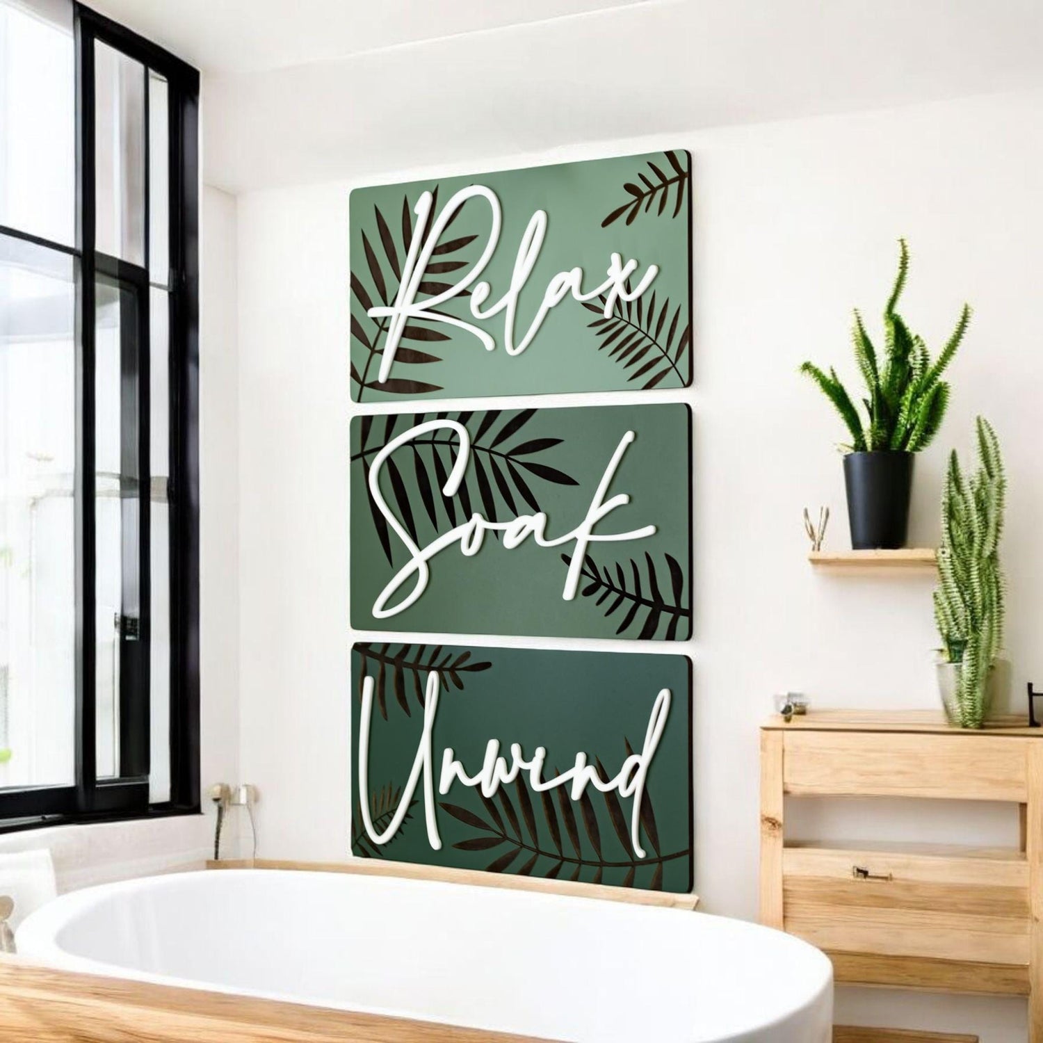 Botanical Textured Spa Wall Art