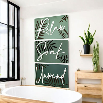 Botanical Textured Spa Wall Art