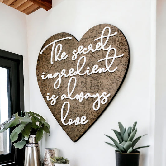The Secret Ingredient Is Always Love Kitchen Wall Art