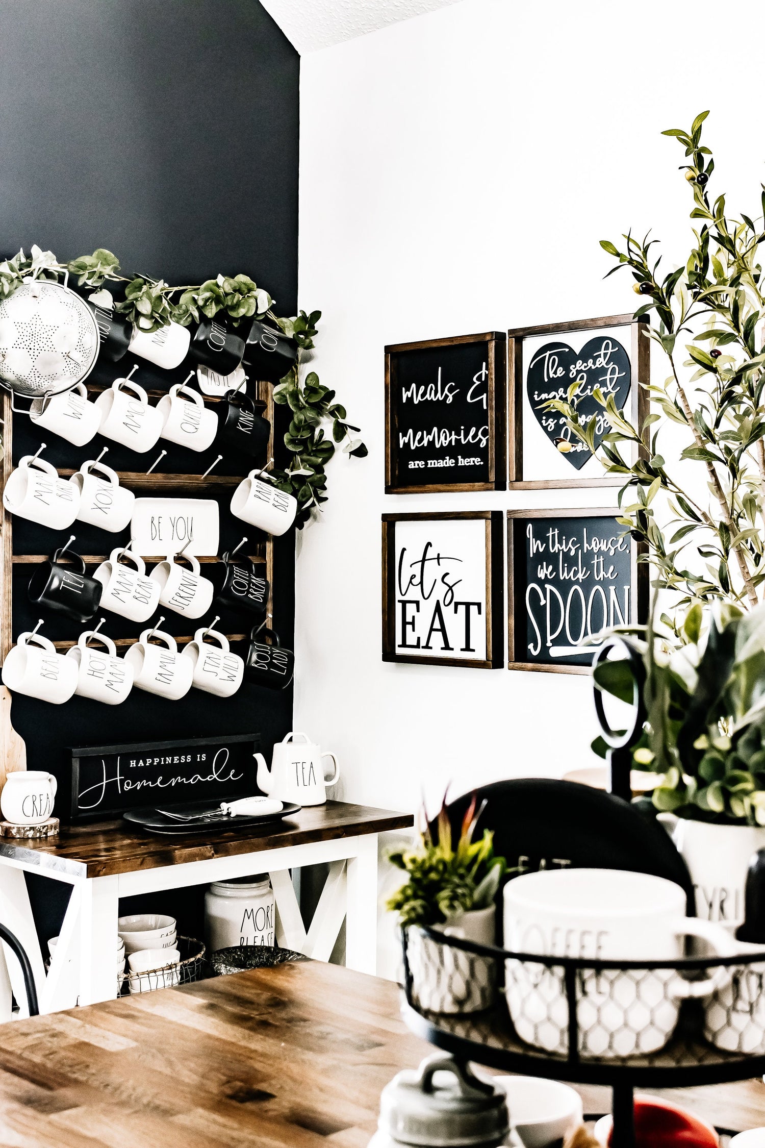 3D Lettered Modern Farmhouse Framed Kitchen Signs