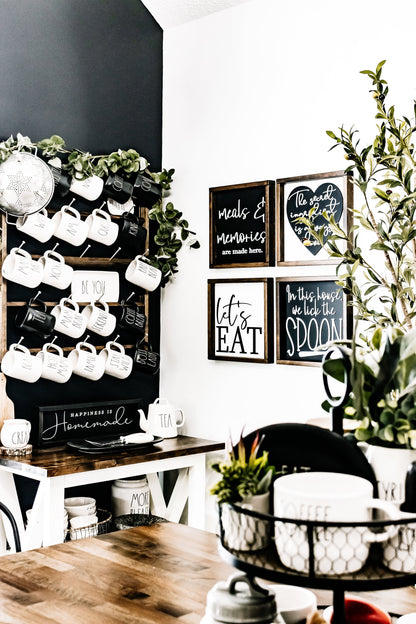 3D Lettered Modern Farmhouse Framed Kitchen Signs