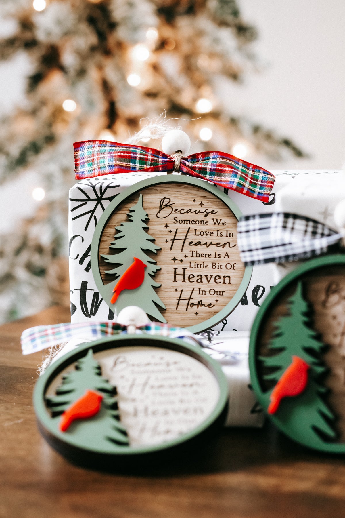 Because Someone We Love Is in Heaven Cardinal Memorial Ornament
