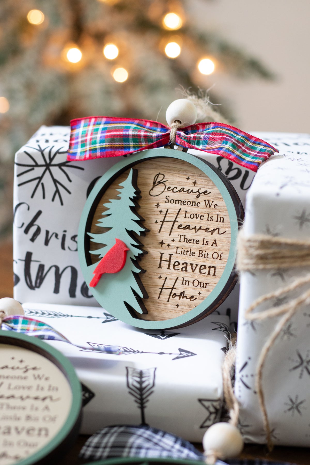 Because Someone We Love Is in Heaven Cardinal Memorial Ornament
