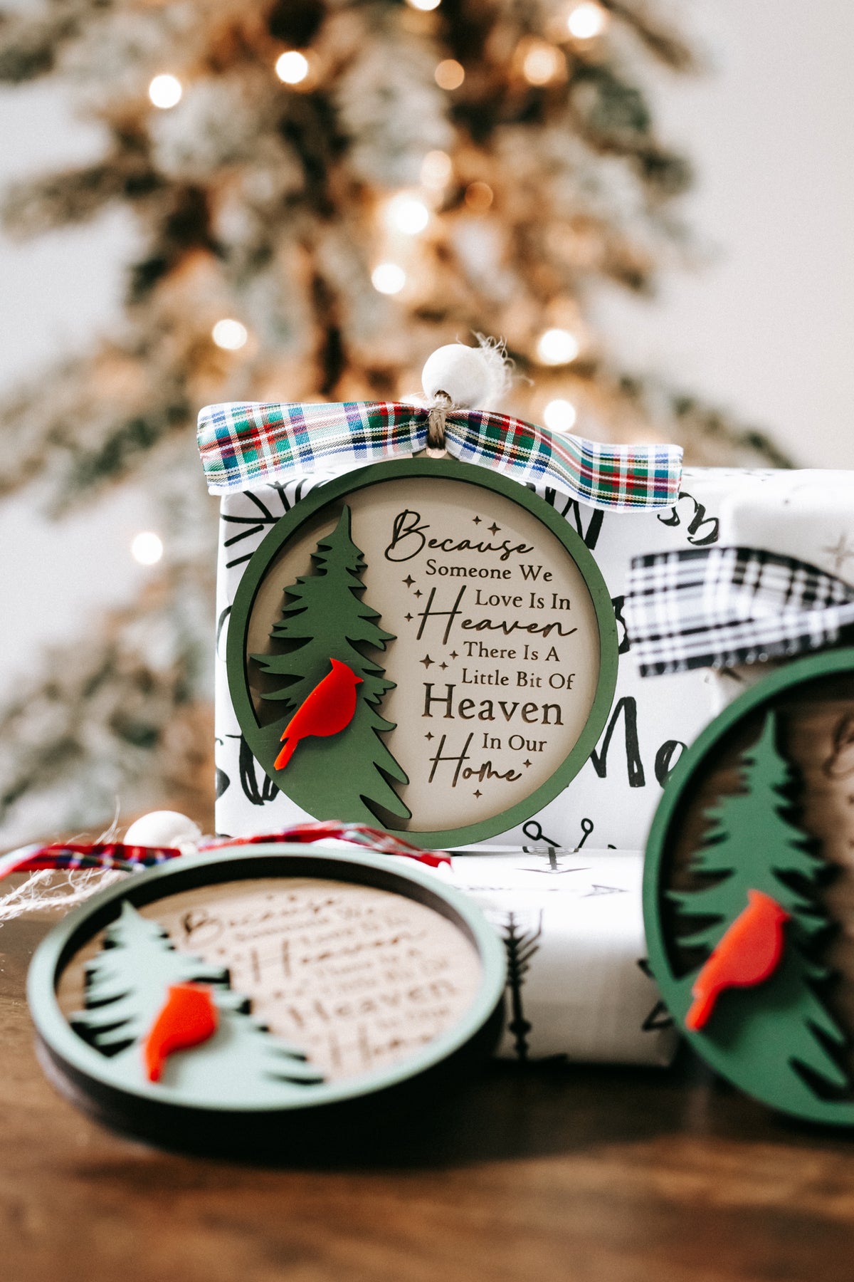 Because Someone We Love Is in Heaven Cardinal Memorial Ornament