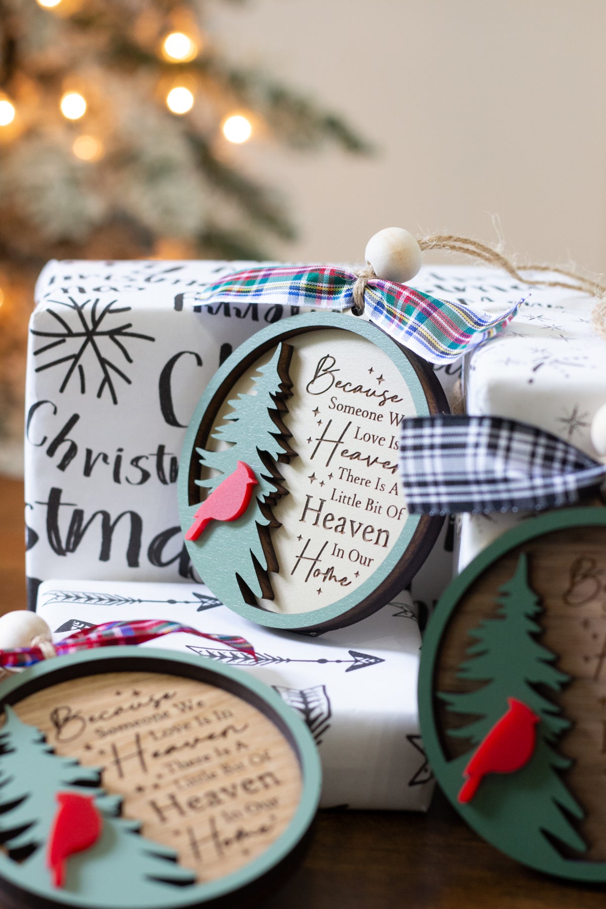 Because Someone We Love Is in Heaven Cardinal Memorial Ornament