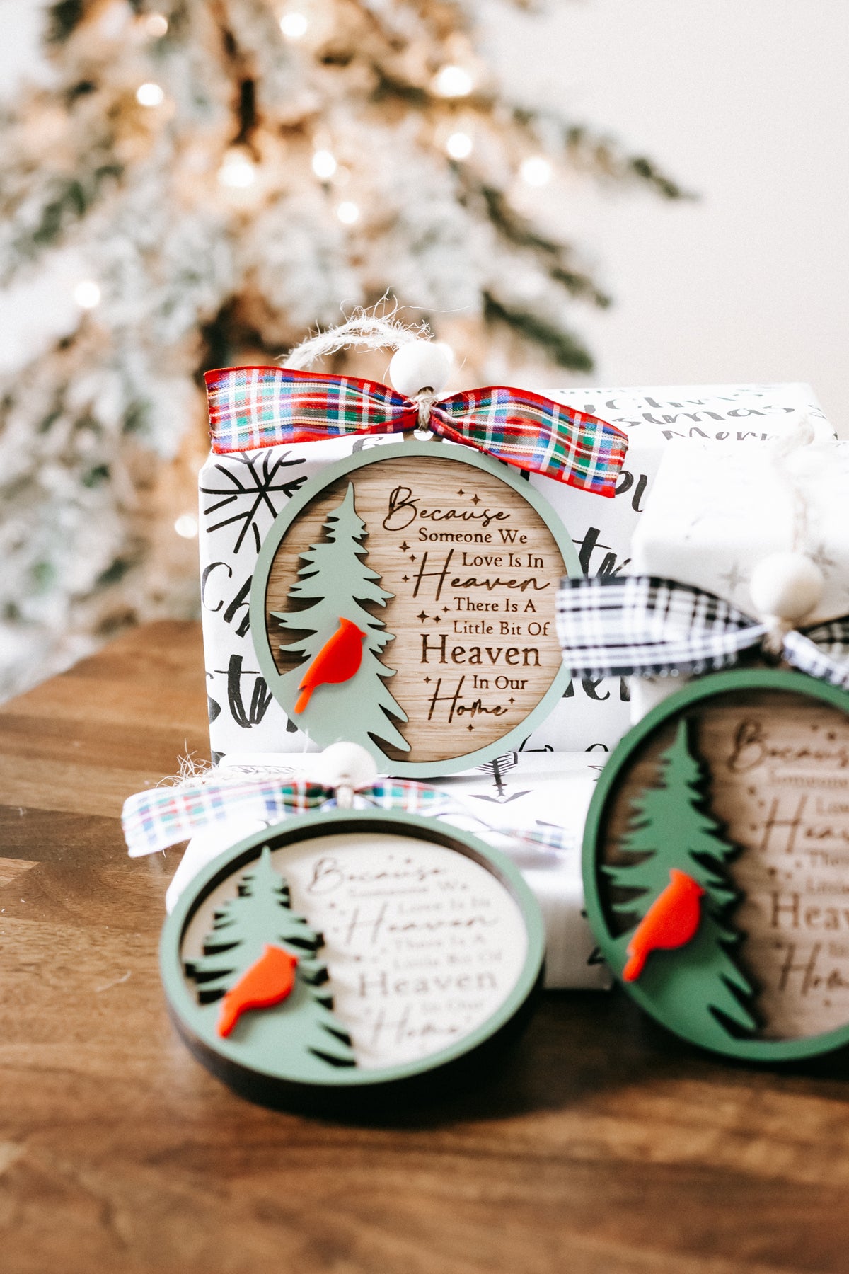 Because Someone We Love Is in Heaven Cardinal Memorial Ornament