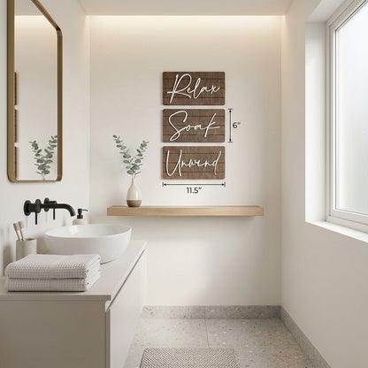 Three shiplap wall plaques with script &