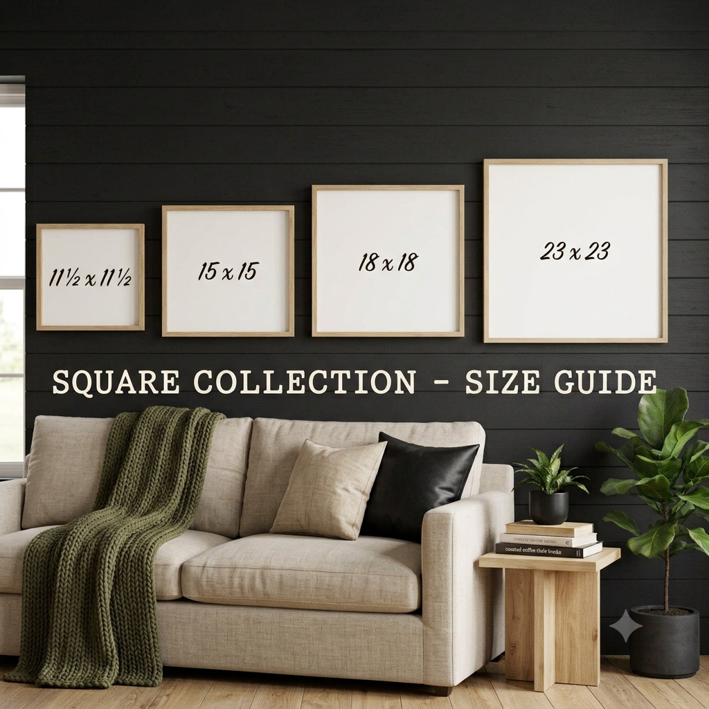 Luxury Modern Floral Engraved Square Family Sign