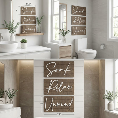 Three shiplap wall plaques with script &