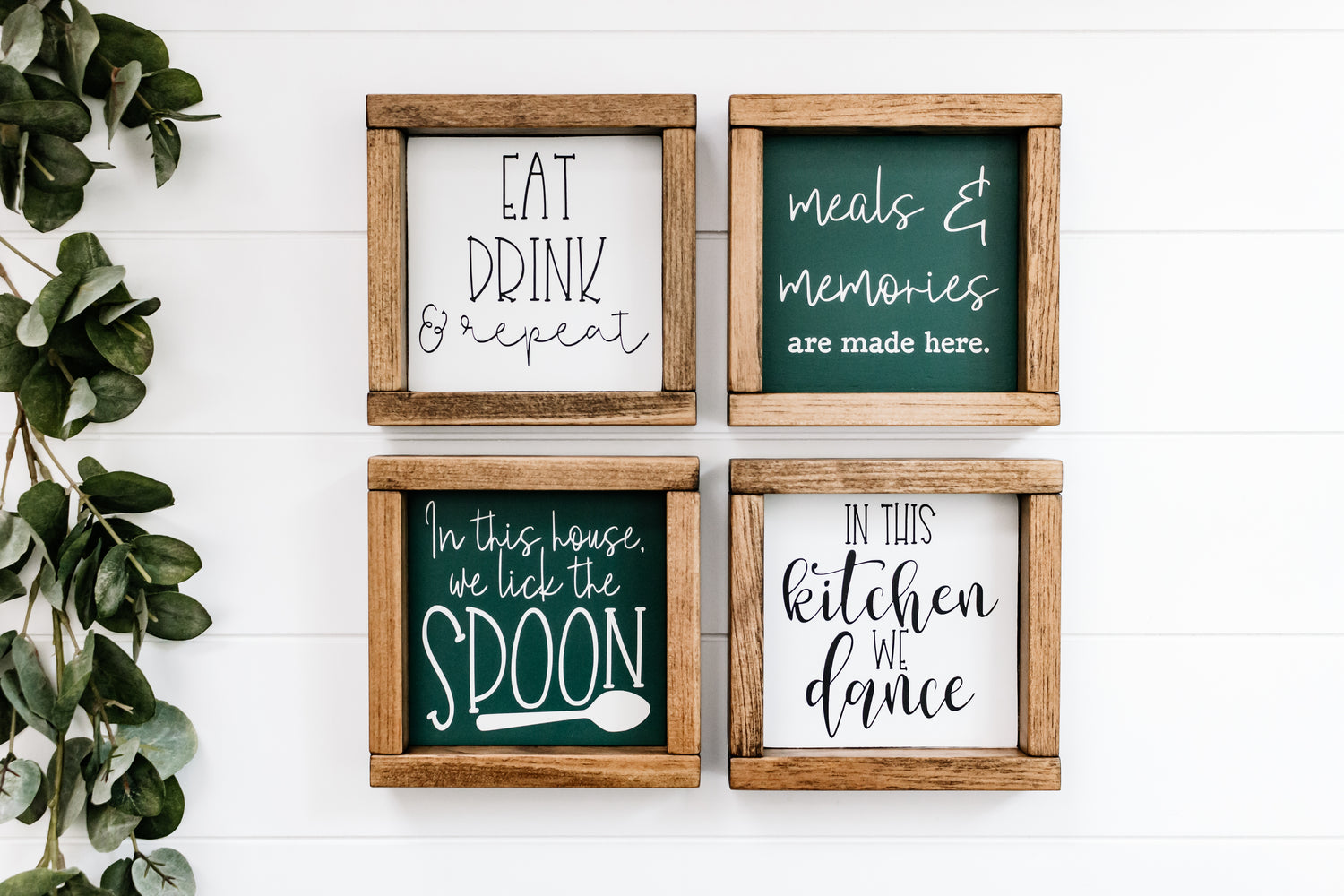 3D Lettered Modern Farmhouse Framed Kitchen Signs
