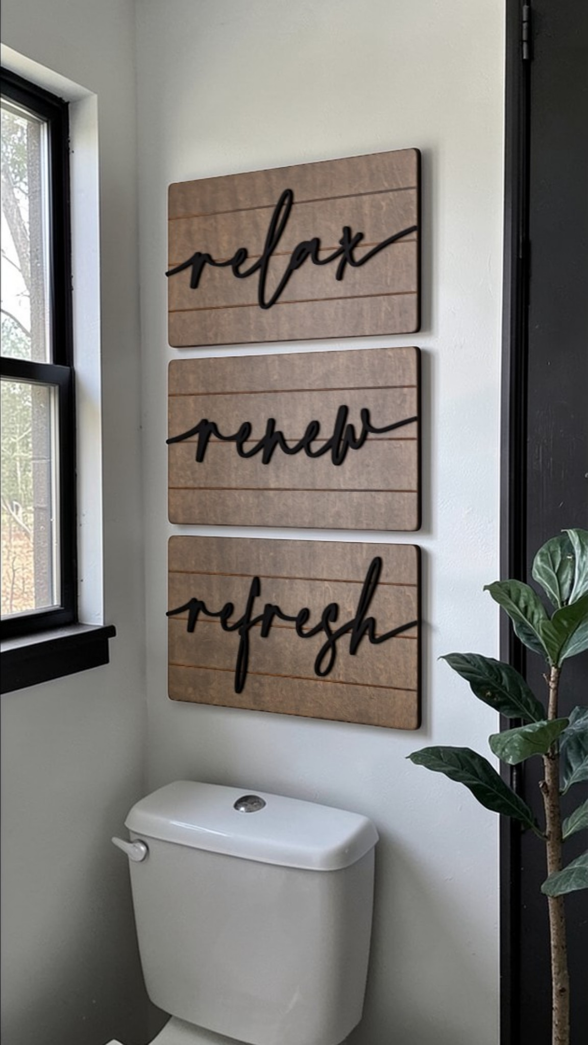 Luxury Relax Renew Refresh Shiplap Wall Set