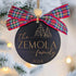 Round dark family ornament &