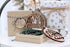 Wooden personalized name ornament with star cutouts, &