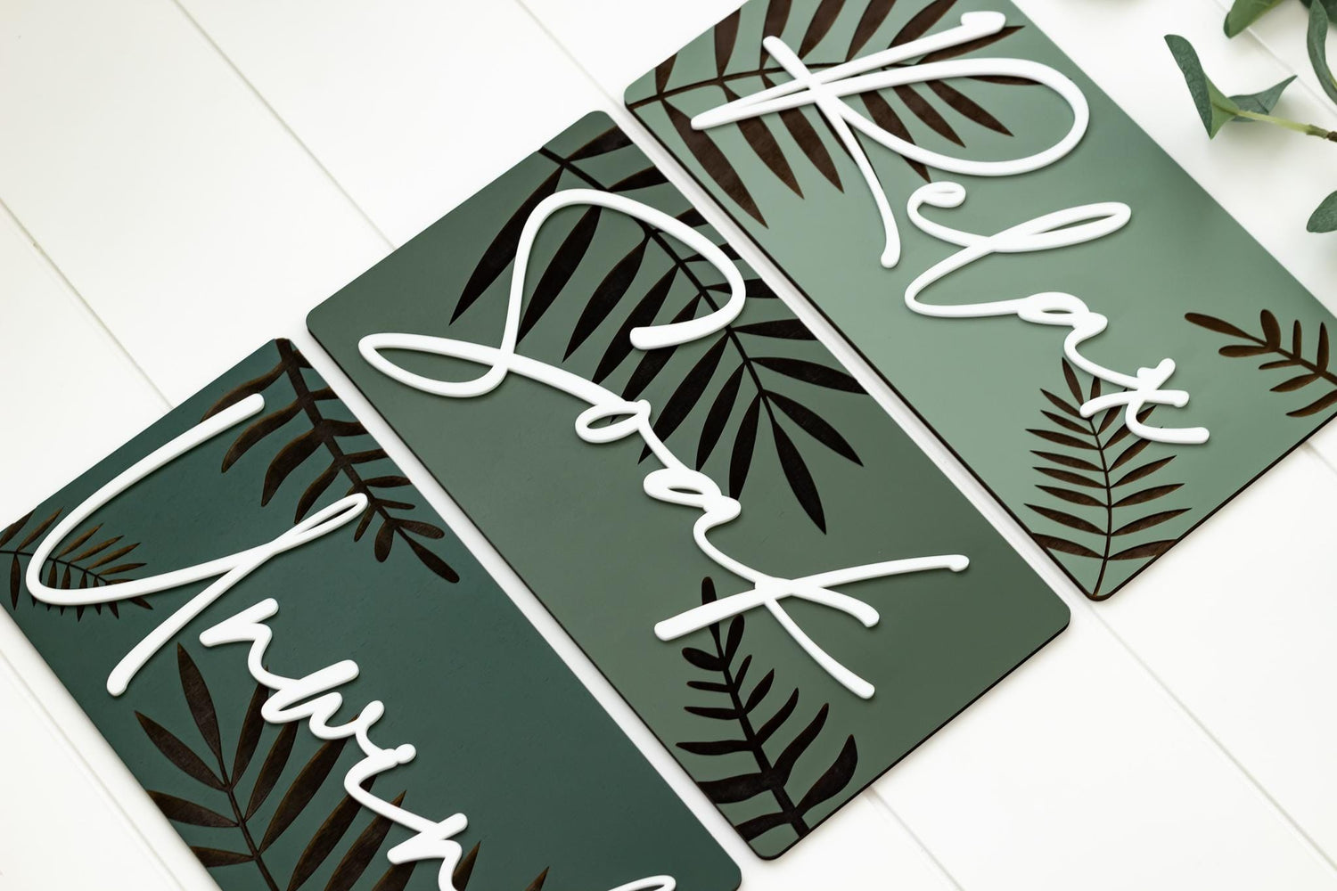 Botanical Textured Spa Wall Art