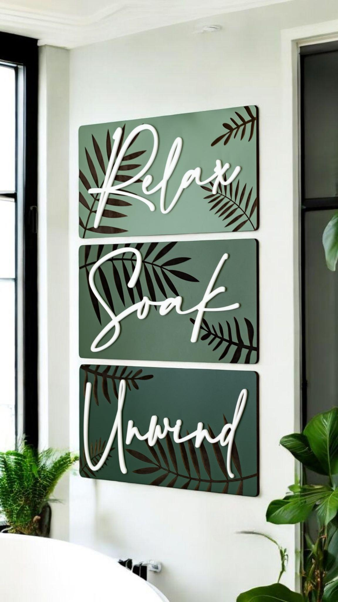 Botanical Textured Spa Wall Art