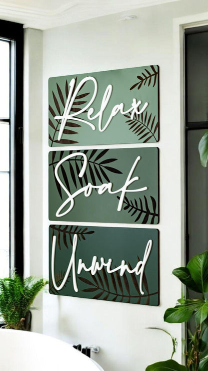 Botanical Textured Spa Wall Art