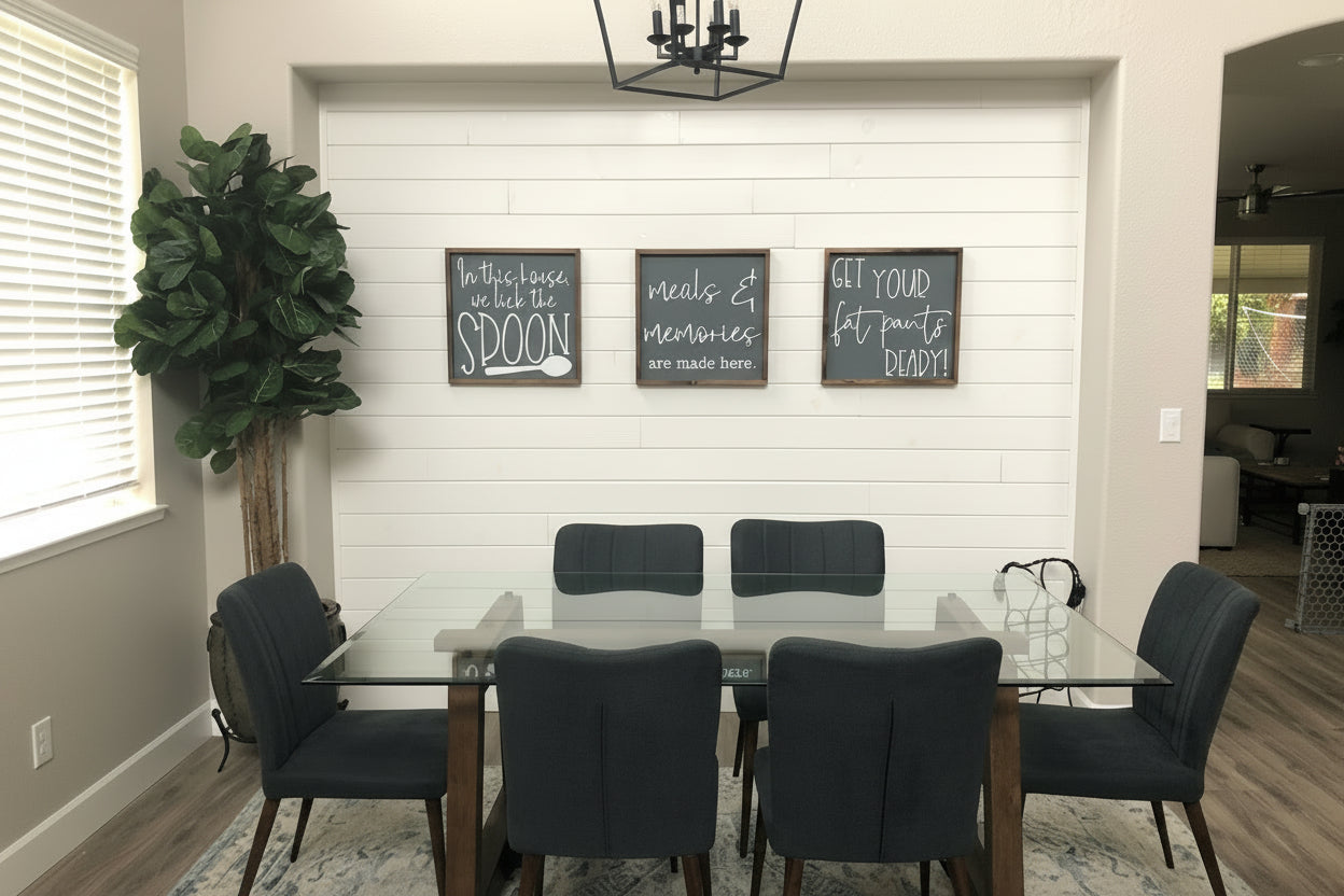 3D Lettered Modern Farmhouse Framed Kitchen Signs