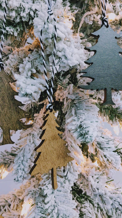 Set of Spruce Christmas Tree Ornaments