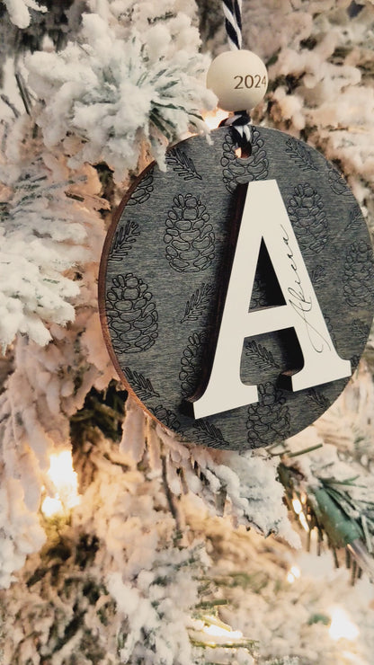 Personalized Engraved Pine Cone Ornament