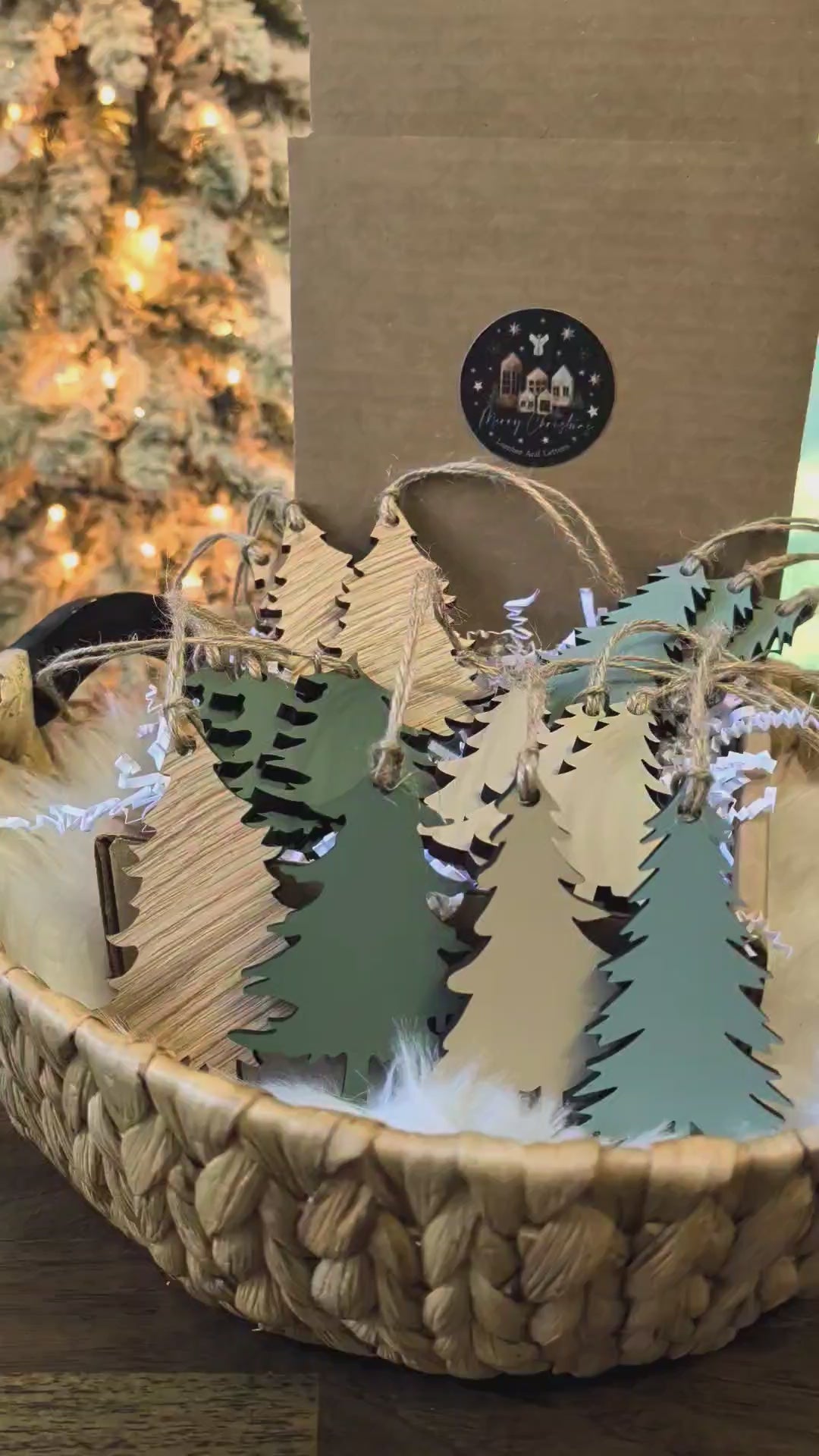 Wooden Christmas Tree Ornaments | Quiet Luxury Collection