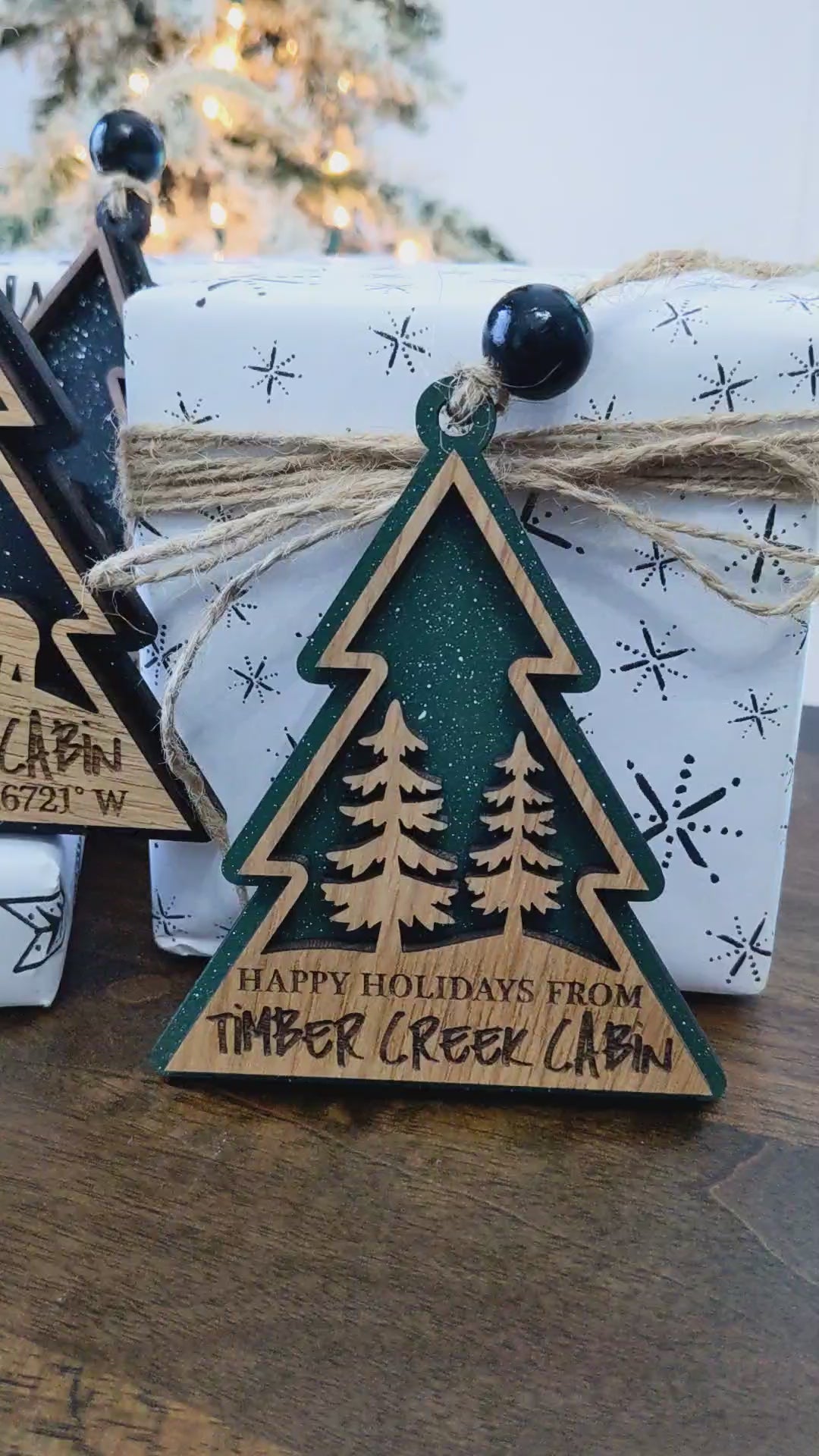 Personalized Cabin Host Gift Mountain Lodge Ornament