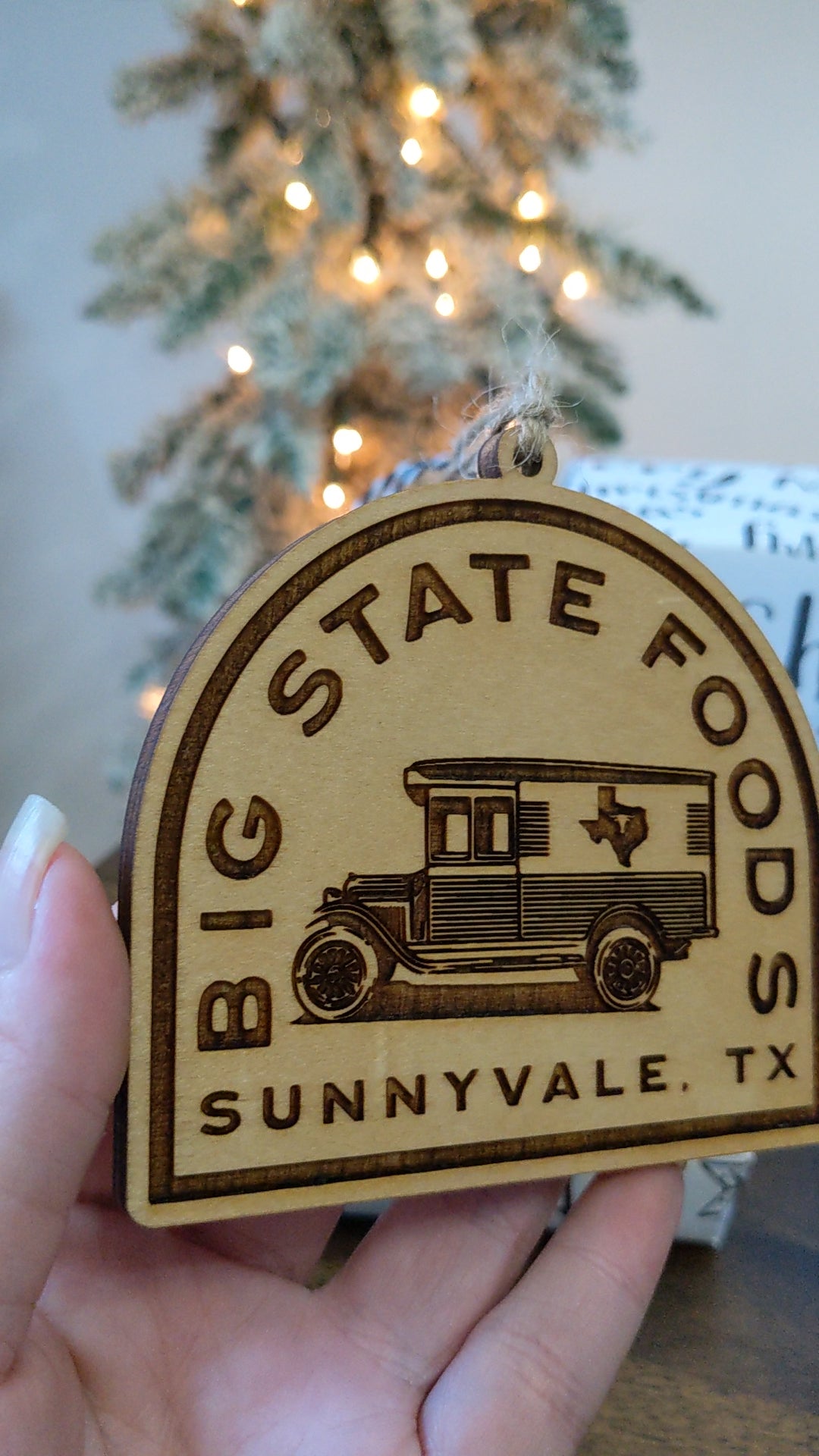 Custom Business Logo Wood Ornament