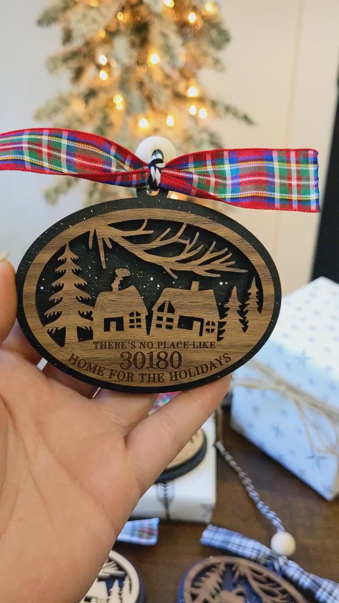 Personalized ZIP Code Christmas Ornament