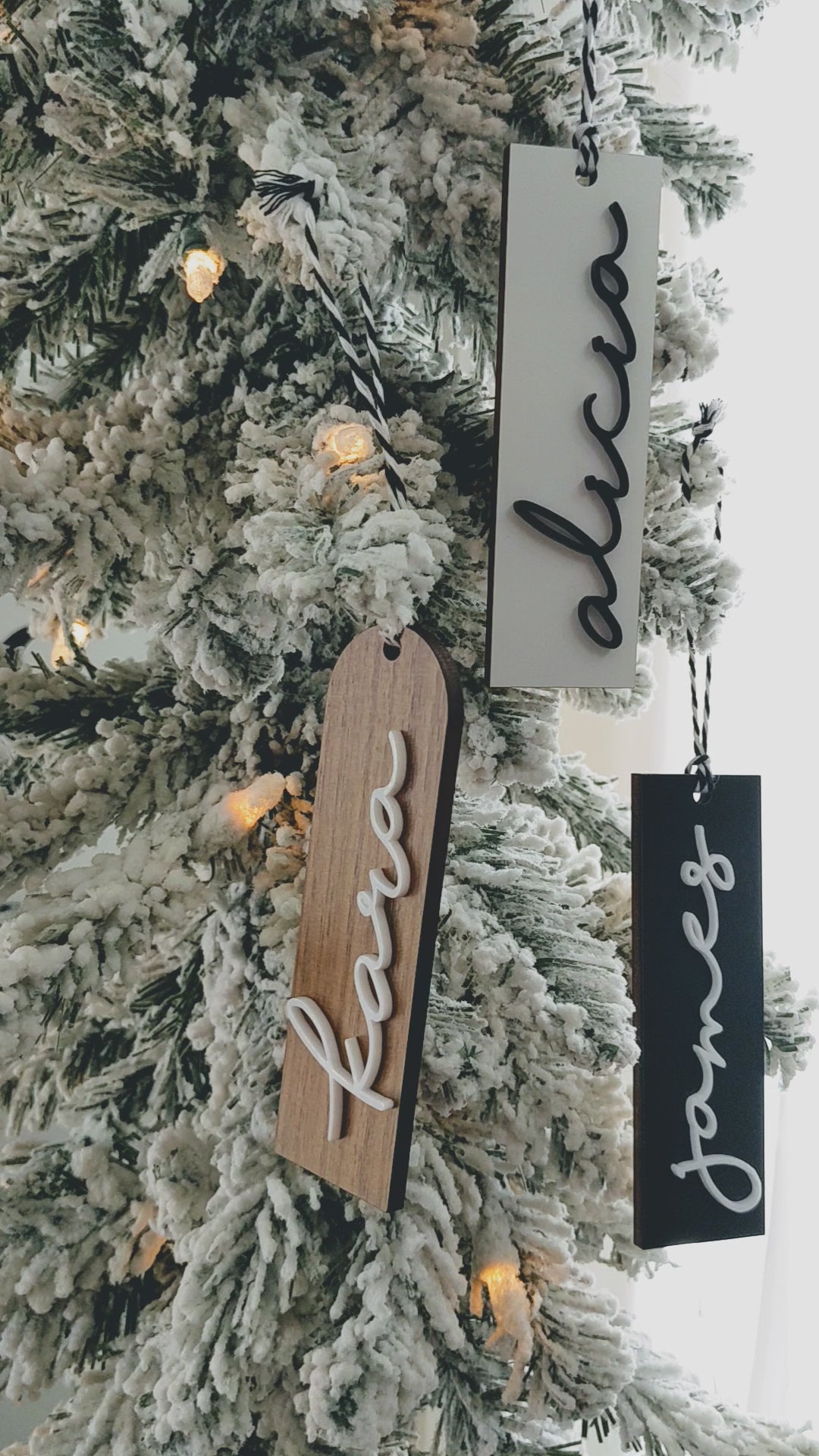 Skinny Modern Personalized Stocking Tags