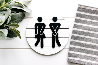 3D Gotta Go Restroom Shiplap Sign